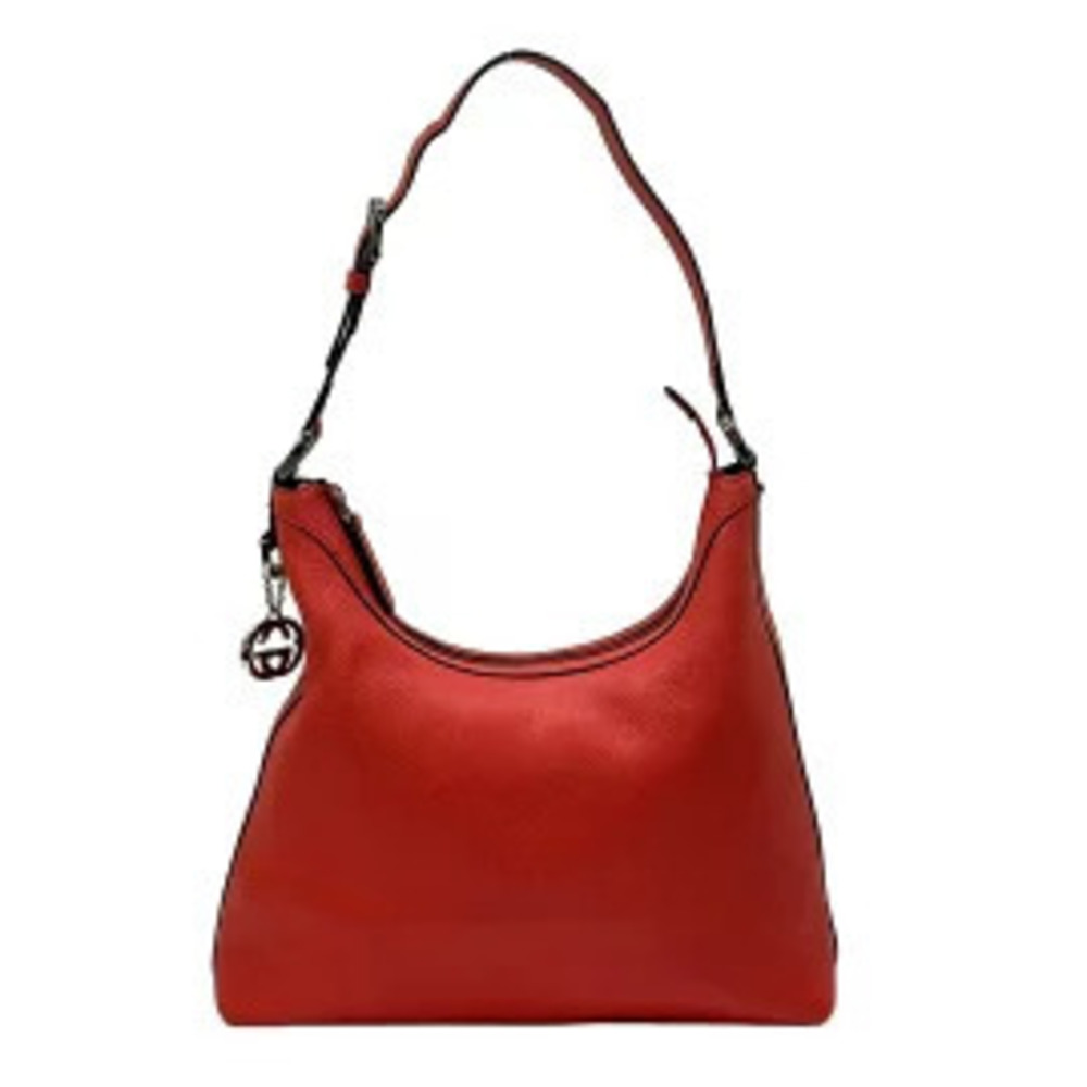 Gucci Interlocking G Shoulder Bag Red Leather